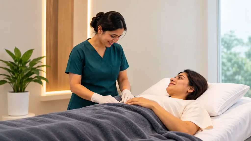 Hydro Colon Therapy in Gurgaon Hydro colon therapy consultation at a wellness clinic