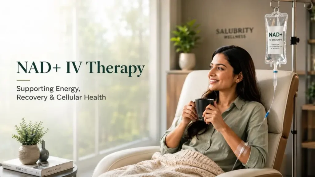 Woman receiving NAD+ IV Therapy in Gurgaon for energy support, recovery and cellular wellness