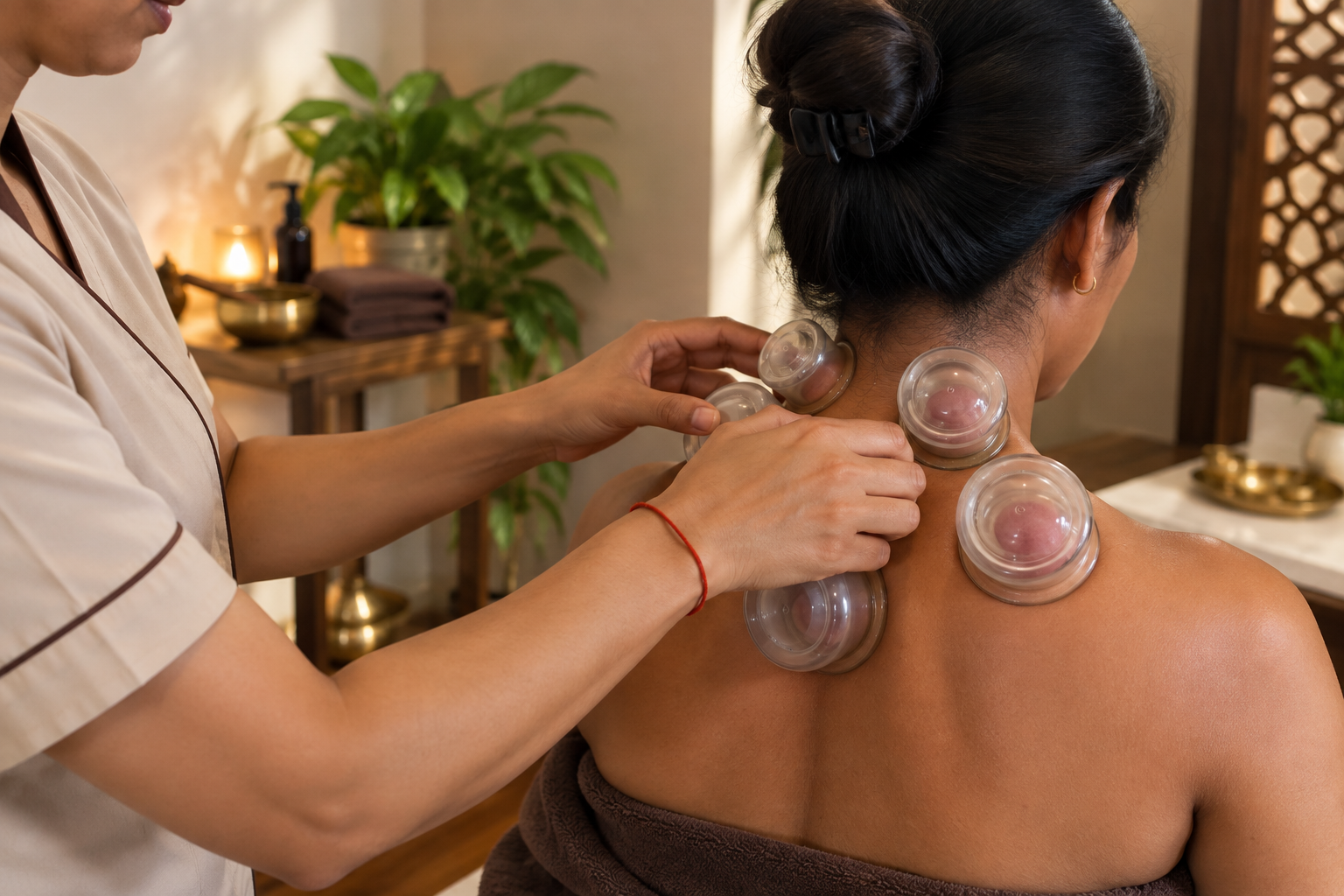 Fire Cupping for Back Neck and Muscle Tension