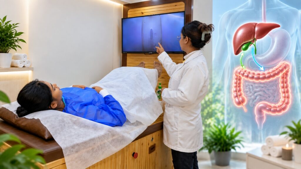 How and Why Colon Hydrotherapy Is Useful & Necessary Before a Liver and Gall Bladder Cleanse 1 Colon hydrotherapy before liver and gallbladder cleanse